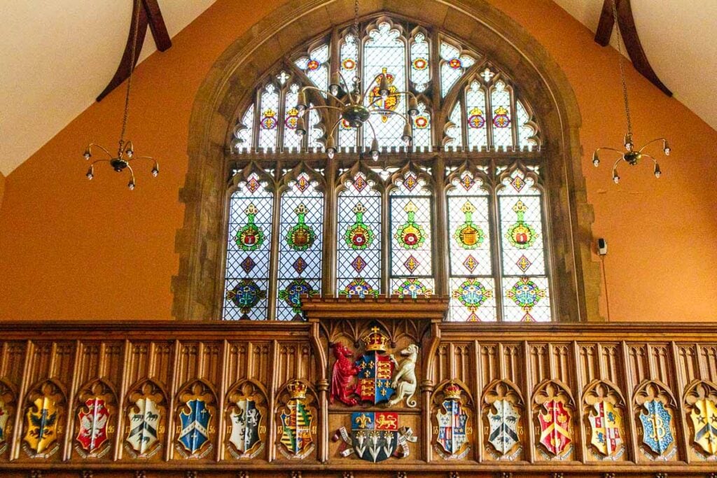 stained glass in eton college hall