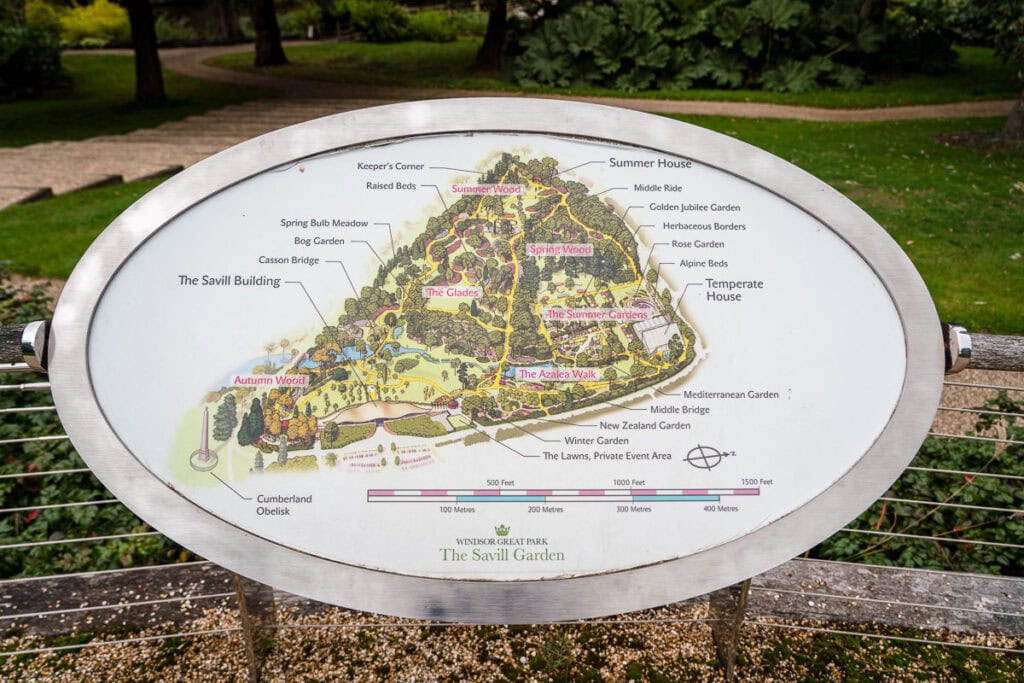 map of the savill gardens