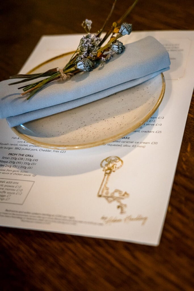 menu at the lock and the tyne